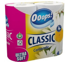 Туалетний папір Ooops! Classic Camomile 3 шари 4 шт