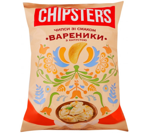 Чипсы Chipster's со вкусом Вареники с капустой 100 г