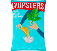 Чипсы Chipster\'s со вкусом Сметана с зеленью 100 г