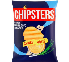 Чипсы Chipster's со вкусом Сырный соус с луком 95 г