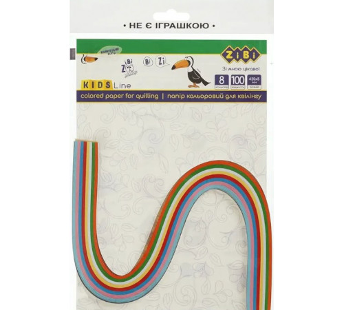 Набор для квиллинга Zibi 5*420 мм 8 цветов 100 лент микс