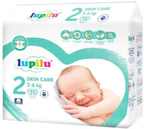 Підгузки Lupilu Skin Care 2 (3-6 кг) 35 шт