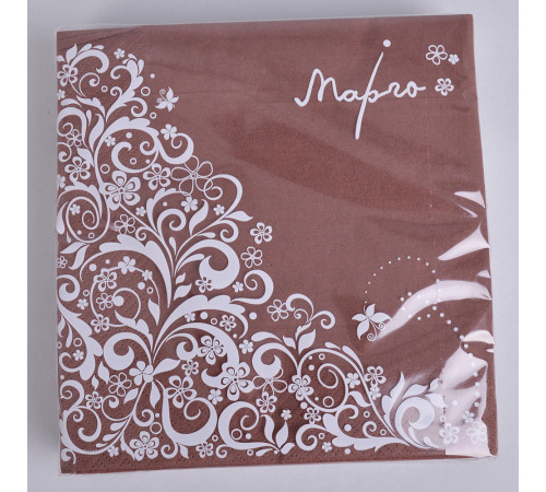 Салфетка Марго Шоколад 3 слоя 33х33 см 20 шт