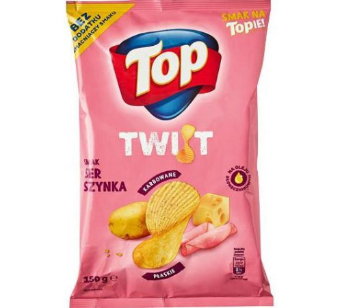 Чіпси Top Twist Сир та Шинка 150 г