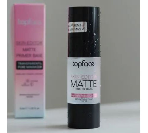 База под макияж TopFace Skin Editor Matte 002 Прозрачная и уменьшающая поры 31 мл