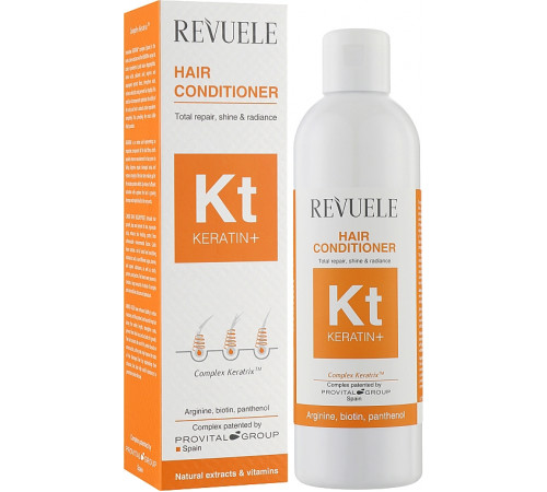 Кондиционер Revuele Keratin + для ломких тусклых и тонких волос 200 мл