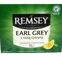 Чай Remsey Earl grey z nuta cytryny в пакетиках 75 штук 131,25 г
