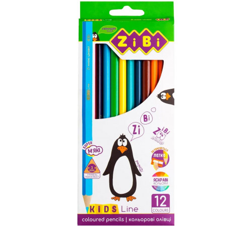Олівці кольорові Zibi ZB2414 12 кольорів
