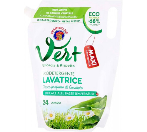 Гель для прання Chante Clair Vert Fresco profumo di Eucalipto дой-пак 1224 мл 24 циклів прання Гель для прання Chante Clair Vert Fresco profumo di Eucalipto дой-пак 1224 мл 24 циклів прання