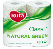 Туалетная бумага Ruta Classic Natural Green 2 слоя 4 рулона