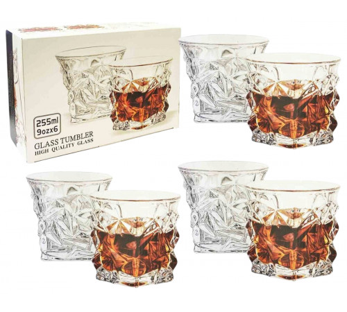 Набір склянок для віскі Glass Tumbler BM309IC 6 шт 255 мл