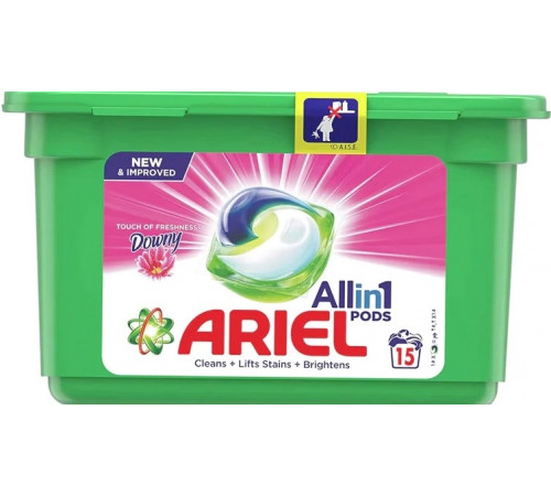 Гелевые капсулы для стирки Ariel All in 1 Pods Downy Touch of Freshness 15 шт (цена за 1 шт)