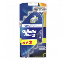 Станки бритвенные Gillette Blue 3 6+2 шт