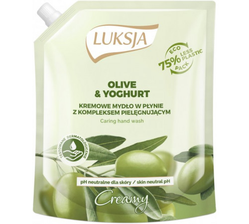 Жидкое крем-мыло Luksja Olive & Yoghurt дой-пак 900 мл
