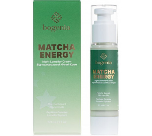 Відновлювальний нічний крем для обличчя Bogenia BG459,002 Matcha Energy 50 мл