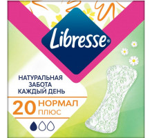 Ежедневные гигиенические прокладки Libresse Natural Care Normal 20 шт