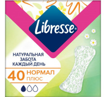 Щоденні гігієнічні прокладки Libresse Natural Care Normal 40 шт