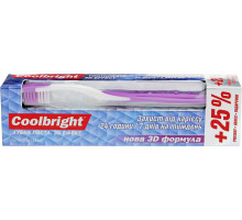 Зубная паста Coolbright Caries Protection 3D эффект 130 мл + зубная щетка