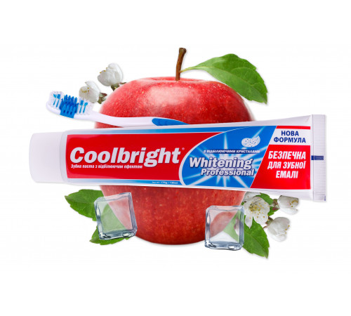Зубна паста Coolbright Whitening Proffesional 130 мл + зубна щітка