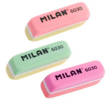 Гумка Milan 6030 двоколірна з фаскою
