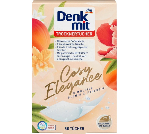 Салфетки для сушильной машины Denkmit Cosy Elegance 36 шт