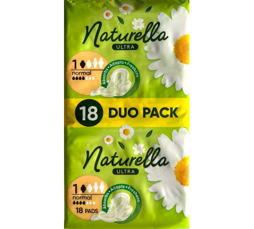 Гігієнічні прокладки Naturella Ultra Normal Ромашка 18 шт Гігієнічні прокладки Naturella Ultra Normal Ромашка 18 шт