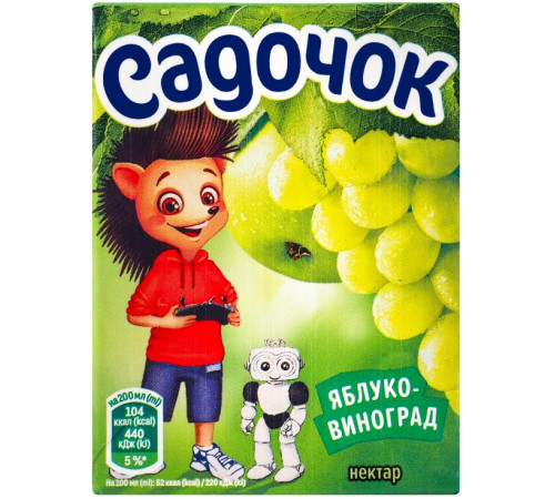 Нектар Садочок Яблуко-Виноград 0.2 л Нектар Садочок Яблуко-Виноград 0.2 л