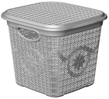Корзина для хранения с крышкой Asude Plastik ASD172 глубокая 12 л