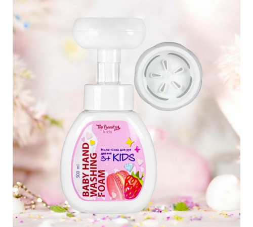 Рідке дитяче мило-пінка для рук Top Beauty Kids Полуничний макарон 300 мл