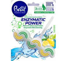 Блок для унитаза Brait Enzymatic Power Lemon 45 г