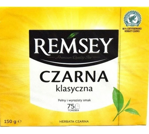 Чай Remsey Czarna klasyczna в пакетиках 75 штук 150 г