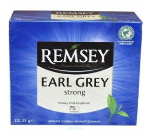 Чай Remsey Earl grey Strong в пакетиках 75 штук 131,25 г