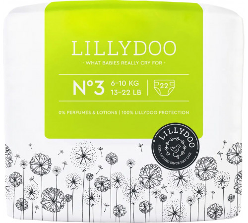 Підгузки Lillydoo 3 (6-10 кг) 22 шт