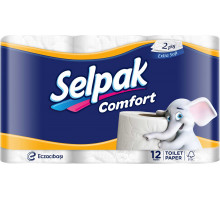 Туалетний папір Selpak Comfort 2 шари 12 рулонів