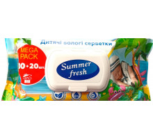 Вологі серветки для дітей Summer fresh з клапаном 120 шт