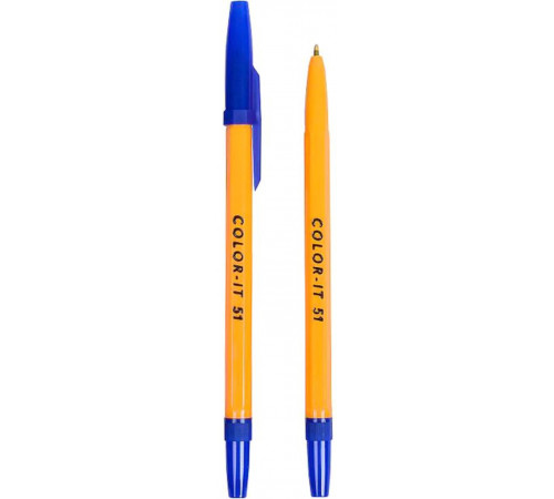 Ручка кулькова Color-it 51 синя Ручка кулькова Color-it 51 синя
