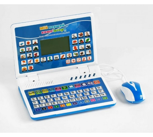 Дитячий комп'ютер ноутбук WToys ТК-36908 (2 мови, 10 режимів, абетка, загадки, пісні, мишка)