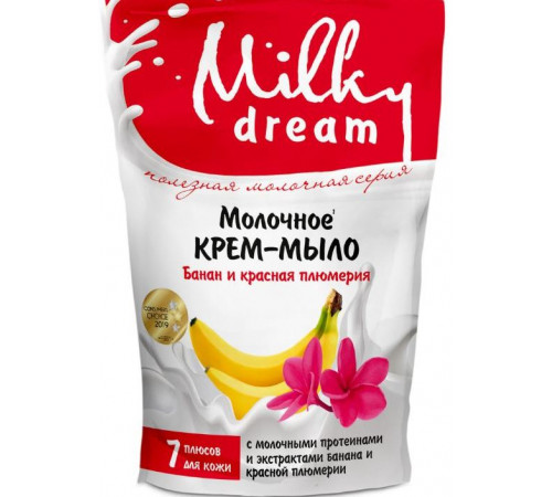 Рідке крем-мило Milky Dream Банан та червона Плюмерія дой-пак 500 мл