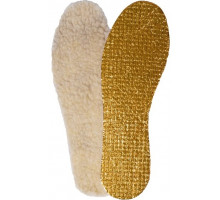Стельки для обуви меховые с золотой фольгой 43 размер