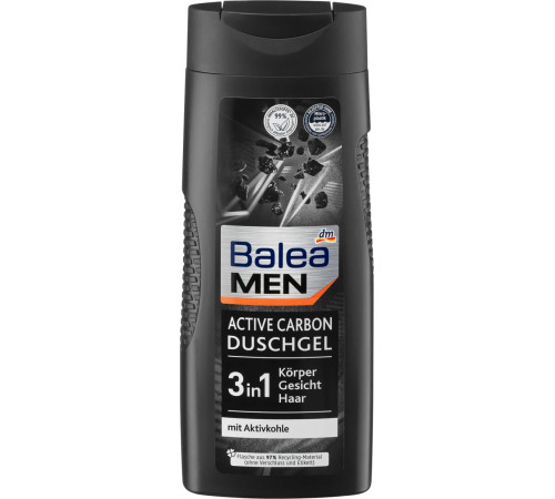 Гель для душу Balea Men 3in1 Active Carbon 300 мл