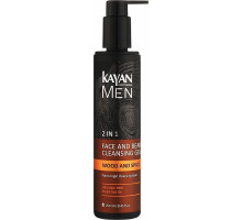 Очищувальний гель 2в1 для бороди і обличчя Kayan Professional Men 250 мл