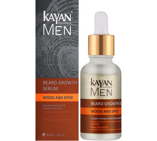 Сироватка для росту бороди Kayan Professional Men 30 мл Сироватка для росту бороди Kayan Professional Men 30 мл