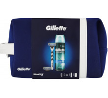 Набор мужской Gillette Mach 3 (станок с 2 картриджами + гель для бритья Extra Comfort 200 мл + косметичка)