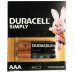 Батарейка мініпальчик Duracell Simply AAA LR03/MN2400 1,5V 2шт (ціна за 1шт)