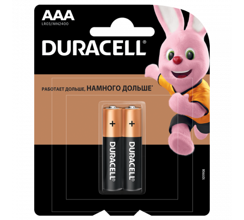 Батарейка минипальчик Duracell Simply AAA LR03/MN2400 1,5V 2шт (цена за 1шт)