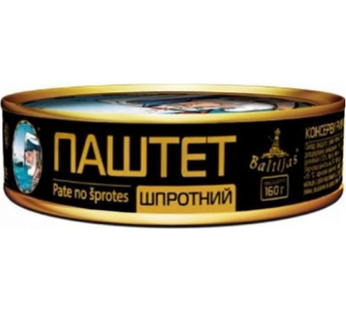 Паштет шпротний Baltijas 160 г ж/б Паштет шпротний Baltijas 160 г ж/б
