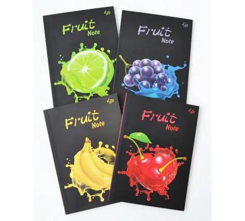 Блокнот 4Profi А5 Fruit Note цветные однотонные листы 40 листов