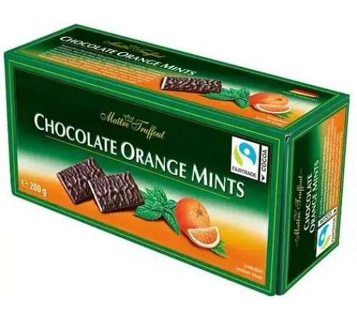 Конфеты Maitre Truffout Chocolate Orange Mints 200 г