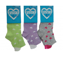 Дитячі шкарпетки Lvivski Kids Сердечка 14 розмір