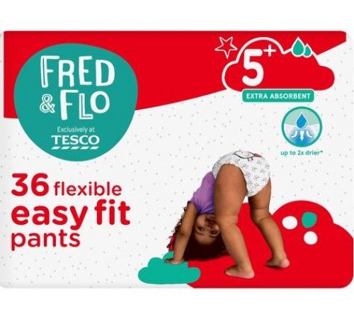 Подгузники-трусики Fred&Flo Easy Fit 5+ (14-20 кг) 36 шт